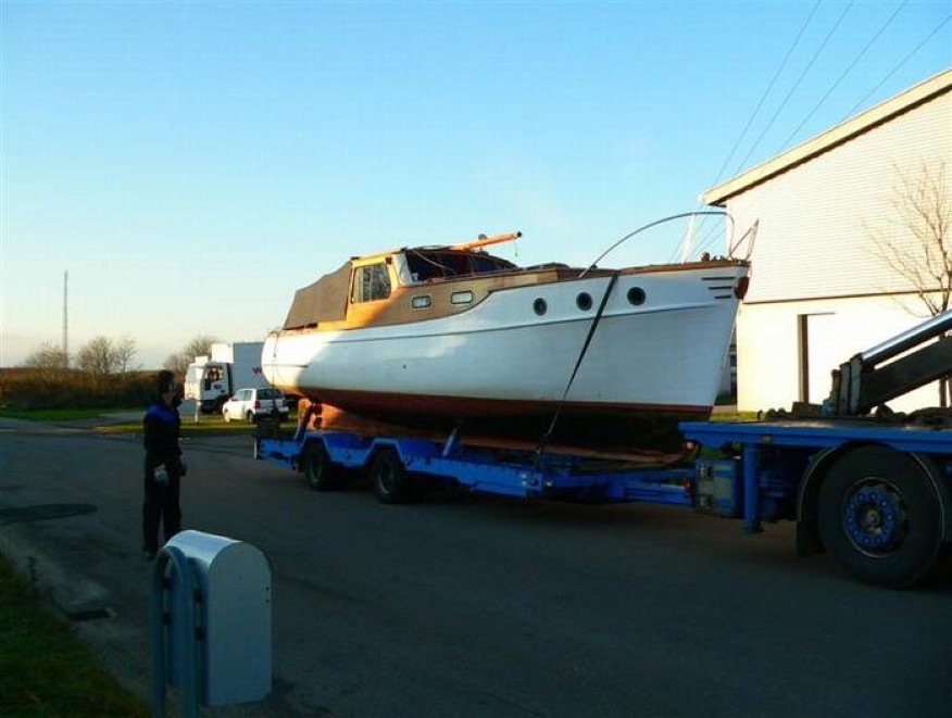 Selma III on the boat trailer