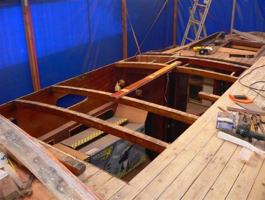 Half of the planks removed