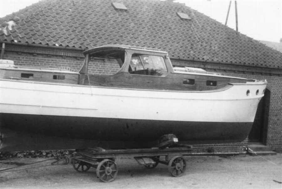 Ny Selma III på bådvognen i 1953